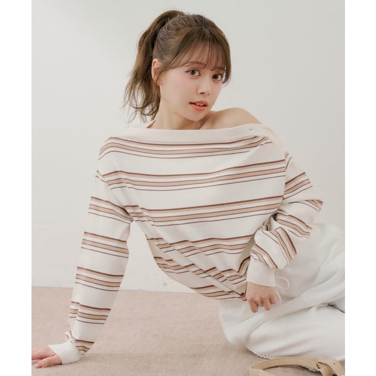 IVO/BEI | 【Chico】ワンショルボーダーKT | PAL GROUP OUTLET