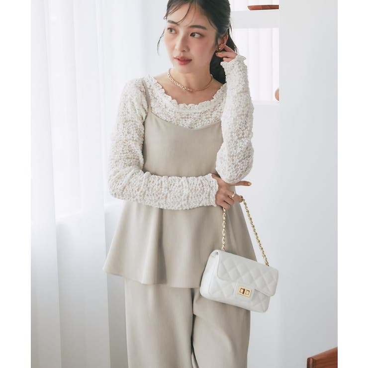 【La boutique BonBon】ペプラムキャミオールインワン | PAL GROUP OUTLET | 詳細画像1 