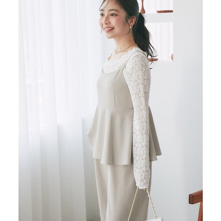 【La boutique BonBon】ペプラムキャミオールインワン | PAL GROUP OUTLET | 詳細画像2 
