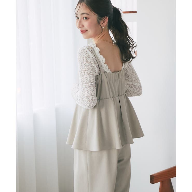 【La boutique BonBon】ペプラムキャミオールインワン | PAL GROUP OUTLET | 詳細画像3 