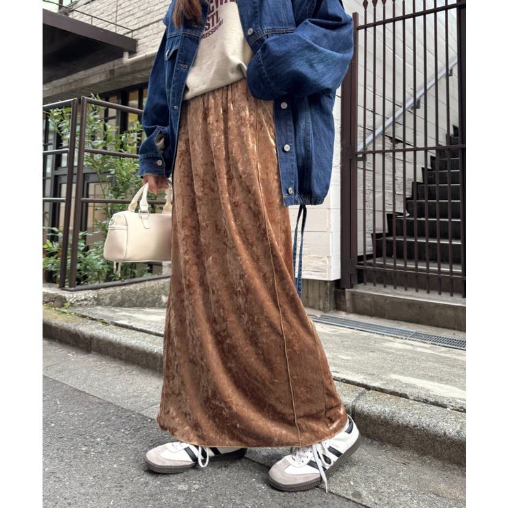 CAMEL | 【CIAOPANIC TYPY】クラッシュベロアメロウ切替スカート | PAL GROUP OUTLET