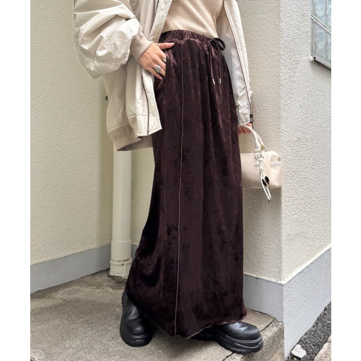 【CIAOPANIC TYPY】クラッシュベロアメロウ切替スカート | PAL GROUP OUTLET | 詳細画像29 