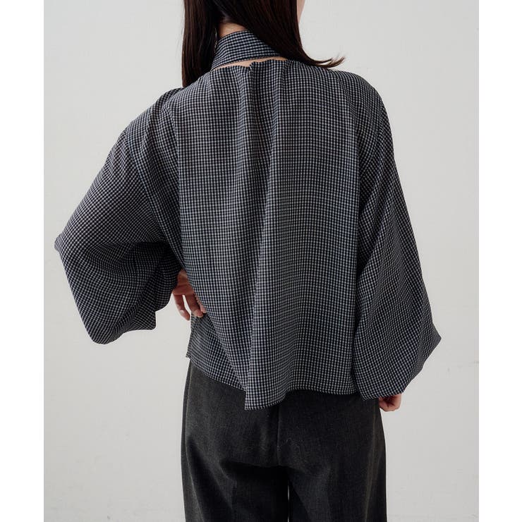 【Kastane】B シアーチェックボウタイブラウス | PAL GROUP OUTLET | 詳細画像30 