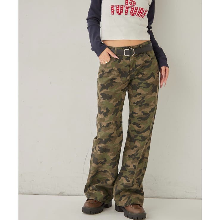 【WHO'S WHO gallery】アソート柄フレアパンツ | PAL GROUP OUTLET | 詳細画像1 