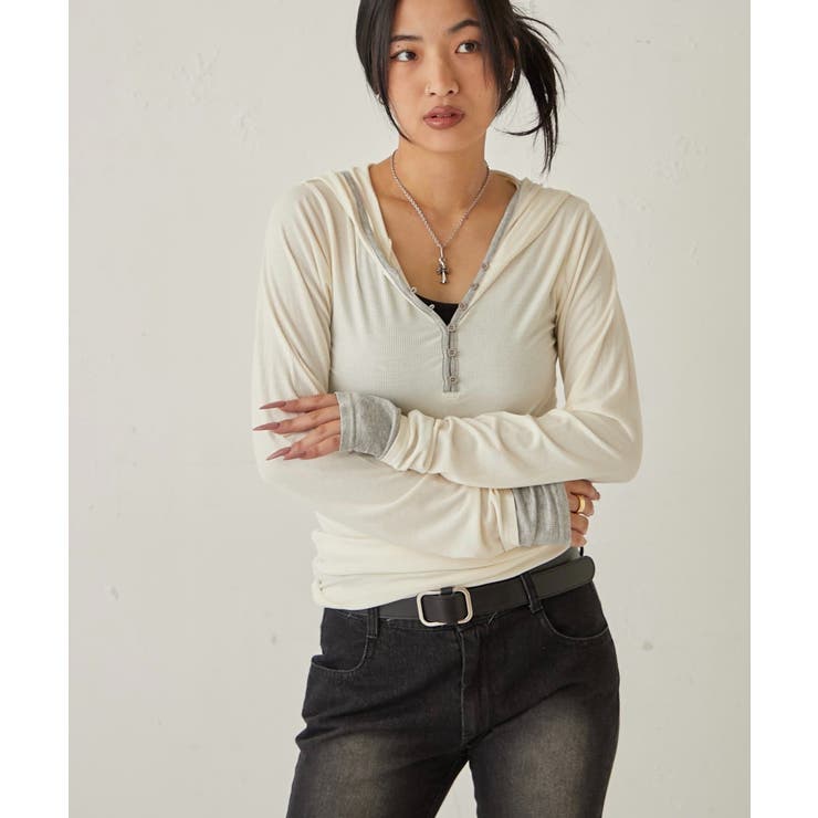【WHO'S WHO gallery】バイカラーヘンリーフーディ | PAL GROUP OUTLET | 詳細画像3 