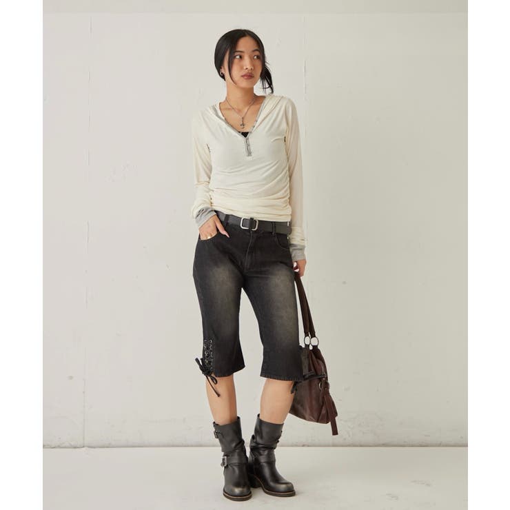 【WHO'S WHO gallery】バイカラーヘンリーフーディ | PAL GROUP OUTLET | 詳細画像7 