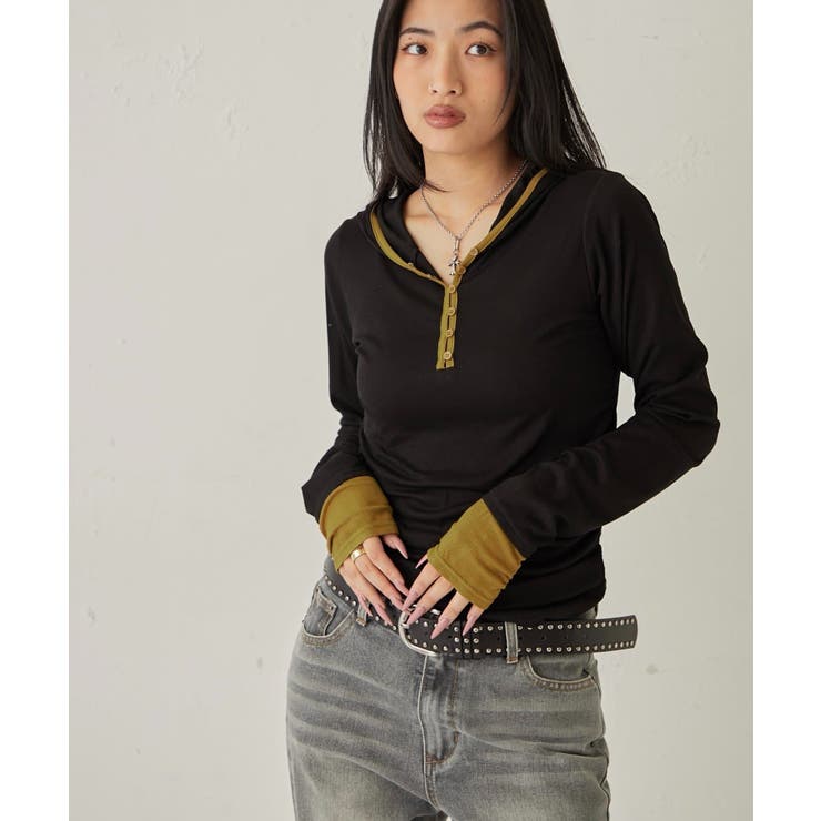 【WHO'S WHO gallery】バイカラーヘンリーフーディ | PAL GROUP OUTLET | 詳細画像8 