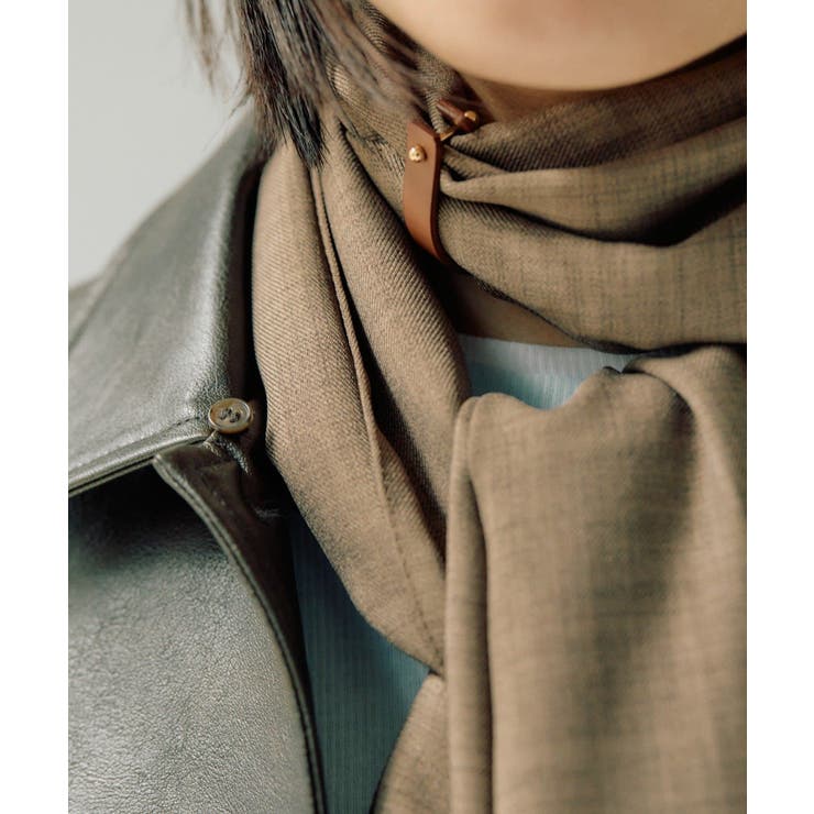 【ear PAPILLONNER】リング付き無地ロングストール | PAL GROUP OUTLET | 詳細画像5 