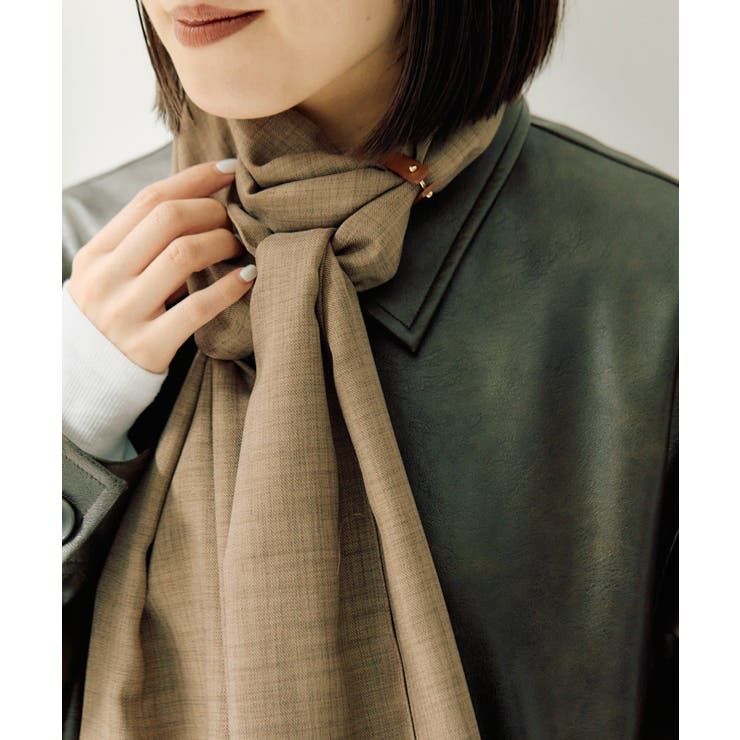 【ear PAPILLONNER】リング付き無地ロングストール | PAL GROUP OUTLET | 詳細画像8 