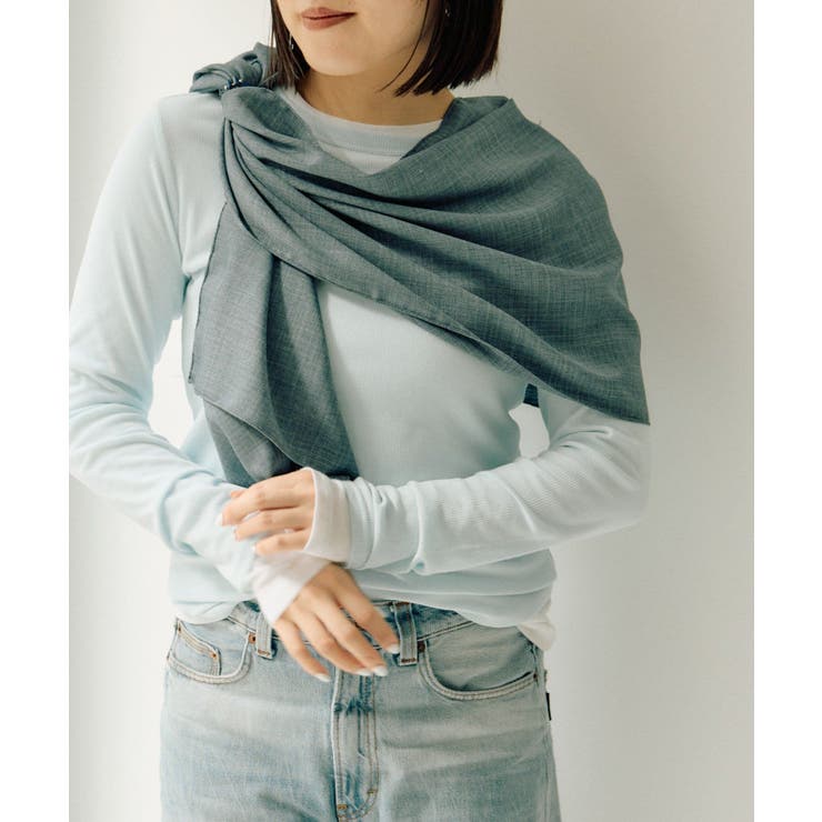【ear PAPILLONNER】リング付き無地ロングストール | PAL GROUP OUTLET | 詳細画像24 