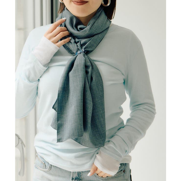 【ear PAPILLONNER】リング付き無地ロングストール | PAL GROUP OUTLET | 詳細画像16 