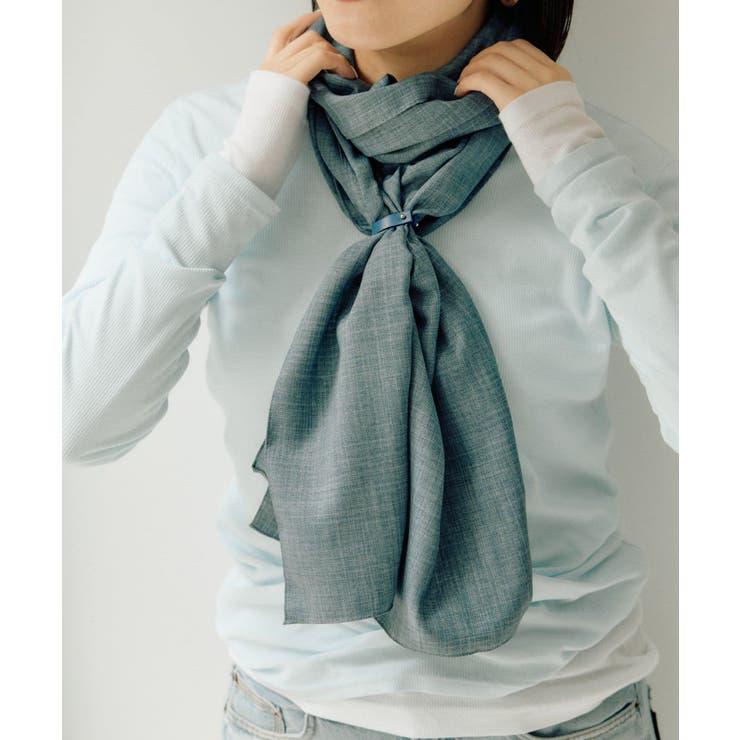 【ear PAPILLONNER】リング付き無地ロングストール | PAL GROUP OUTLET | 詳細画像19 