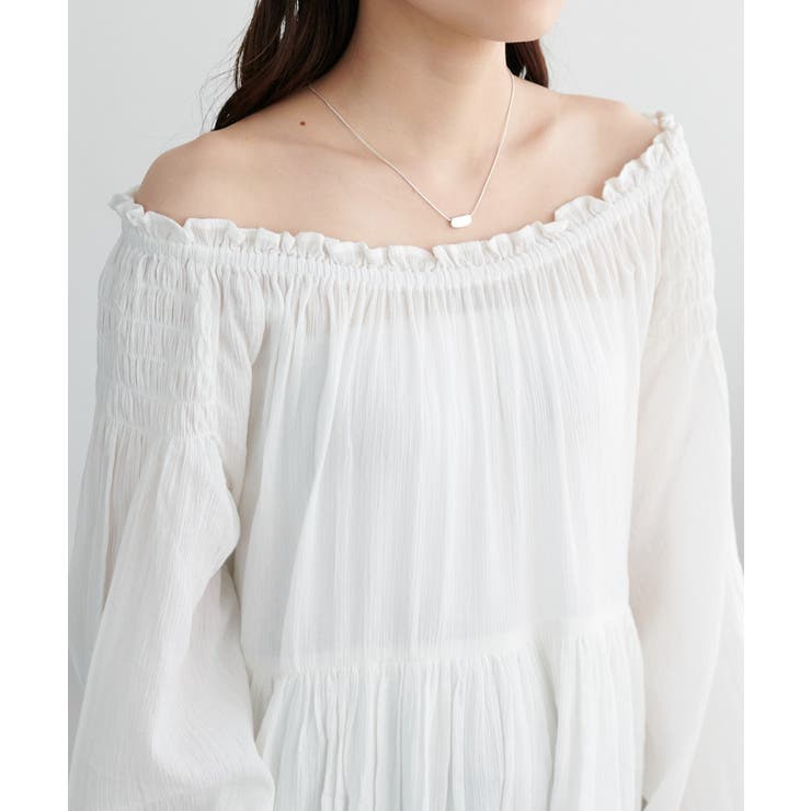 【Discoat】【India】コットンクレープ肩シャーリングワンピース | PAL GROUP OUTLET | 詳細画像40 