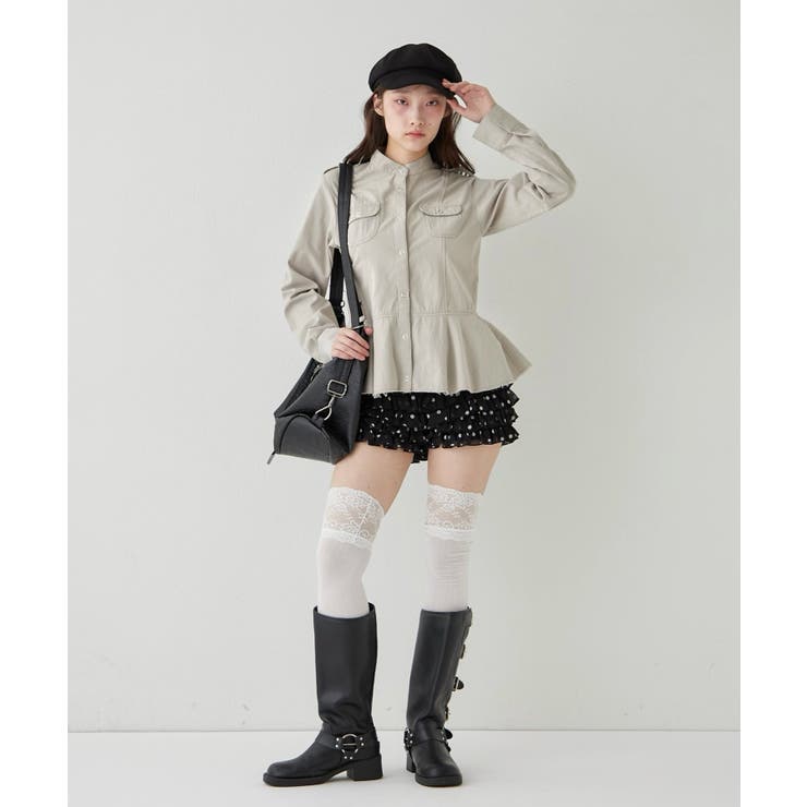 【WHO'S WHO gallery】ミリタリーペプラムブラウス | PAL GROUP OUTLET | 詳細画像6 