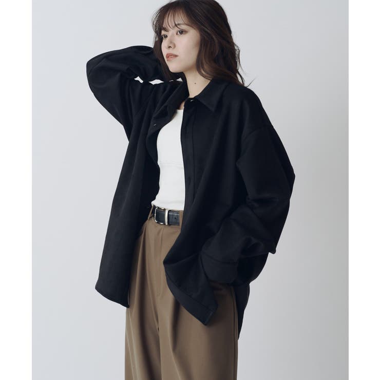 BLK | 【Lui's】ウォッシャブルスエードシャツ | PAL GROUP OUTLET