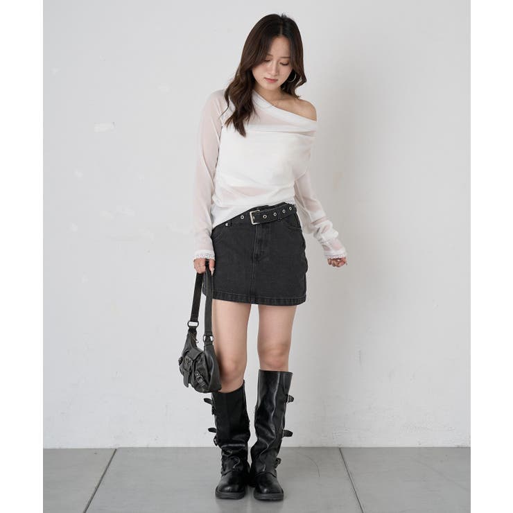 【mline】[mline]アシメデニムミニスカート | PAL GROUP OUTLET | 詳細画像6 