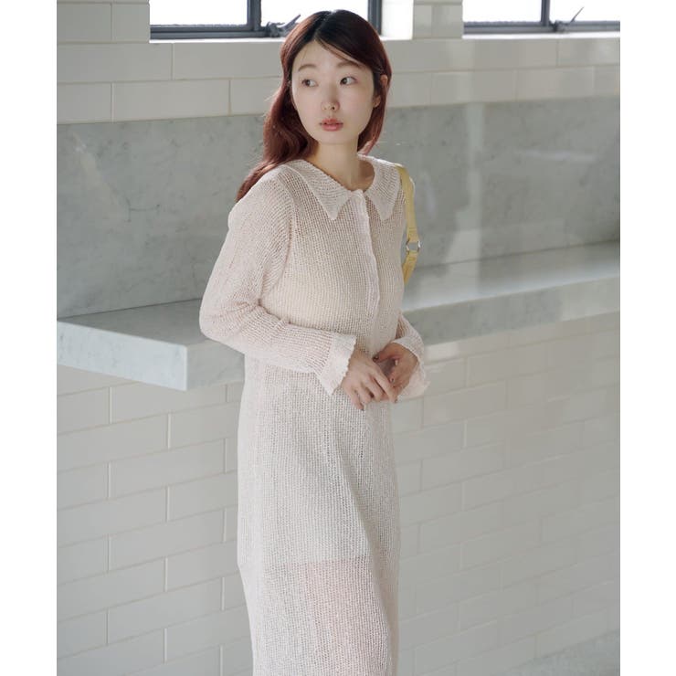 【Kastane】襟付きメッシュワンピース | PAL GROUP OUTLET | 詳細画像6 