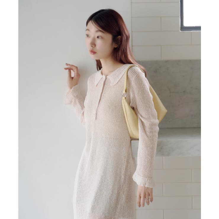 【Kastane】襟付きメッシュワンピース | PAL GROUP OUTLET | 詳細画像7 