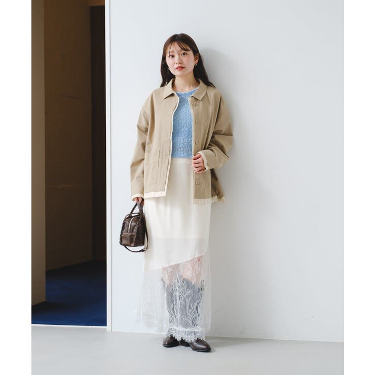 【Kastane】サテンレースアシメスカート | PAL GROUP OUTLET | 詳細画像18 