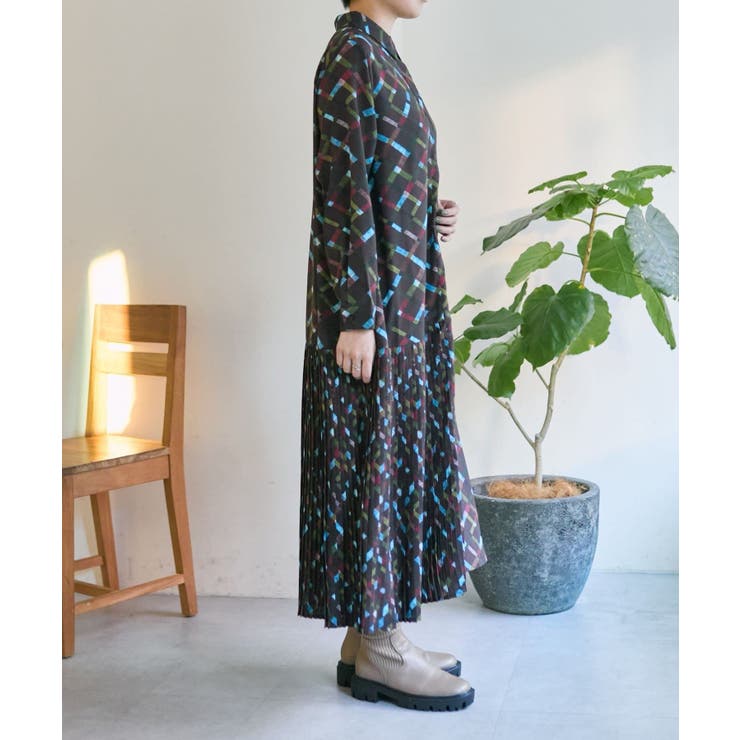 【ear PAPILLONNER】襟付きプリーツワンピース【SUM1 STYLE… | PAL GROUP OUTLET | 詳細画像3 