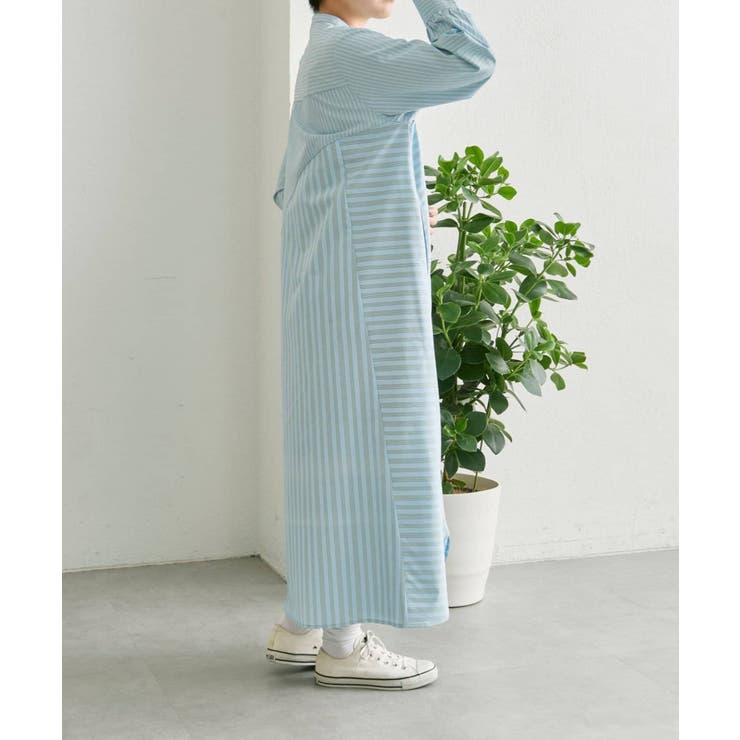 【ear PAPILLONNER】ストライプシャツワンピース【SUM1 STYL… | PAL GROUP OUTLET | 詳細画像5 