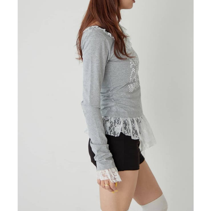 【WHO'S WHO gallery】レースリメイクメッセージトップス | PAL GROUP OUTLET | 詳細画像9 