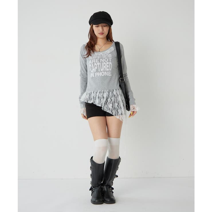 【WHO'S WHO gallery】レースリメイクメッセージトップス | PAL GROUP OUTLET | 詳細画像13 