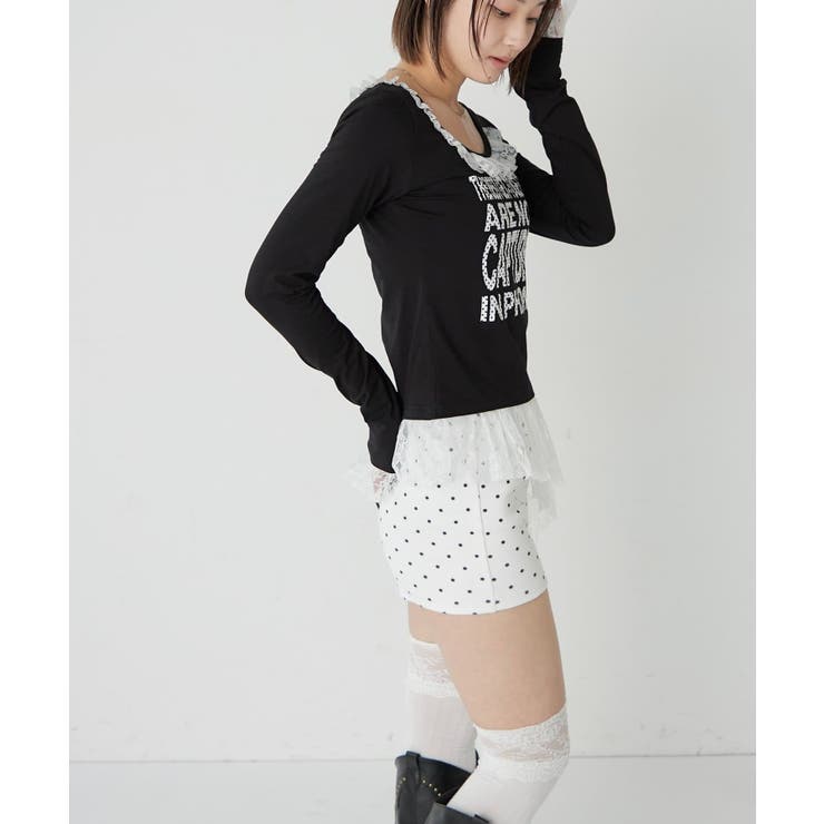 【WHO'S WHO gallery】レースリメイクメッセージトップス | PAL GROUP OUTLET | 詳細画像4 