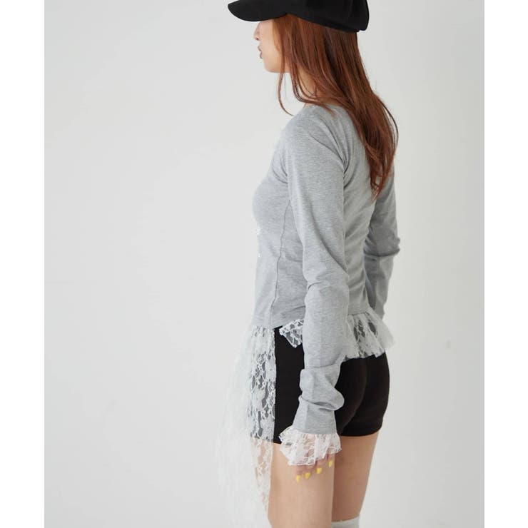 【WHO'S WHO gallery】レースリメイクメッセージトップス | PAL GROUP OUTLET | 詳細画像8 