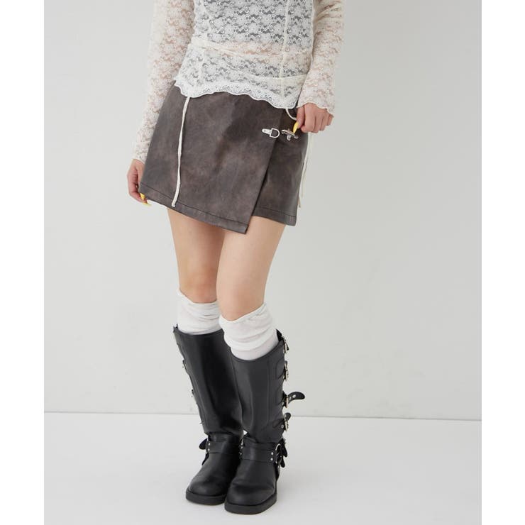 【WHO'S WHO gallery】ファイヤーマンレザーラップスカート | PAL GROUP OUTLET | 詳細画像6 
