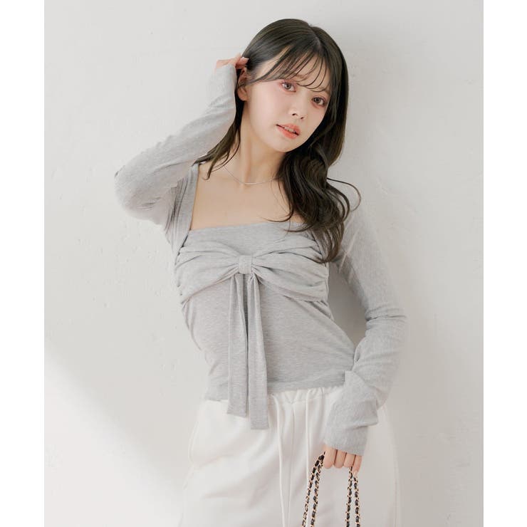【Chico】ボレロ風リボントップス | PAL GROUP OUTLET | 詳細画像12 