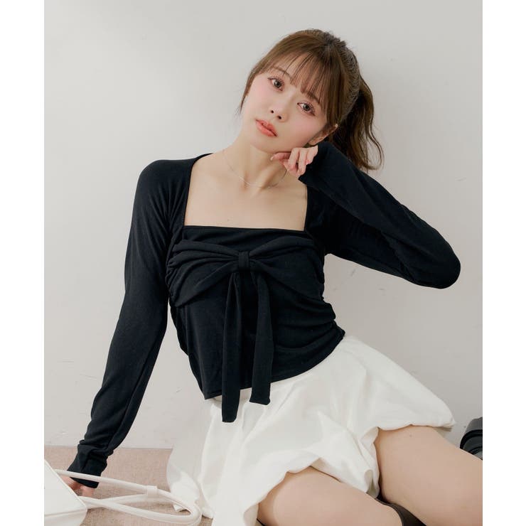 BK | 【Chico】ボレロ風リボントップス | PAL GROUP OUTLET