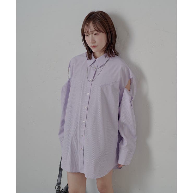 【mline】肩あき刺繍ビッグシャツ | PAL GROUP OUTLET | 詳細画像8 