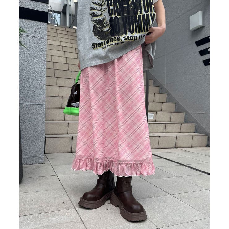 【Ciaopanic】バイヤスチェックシアーIラインスカート | PAL GROUP OUTLET | 詳細画像14 