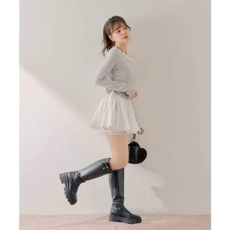 【Chico】ワンショルレースプリントT | PAL GROUP OUTLET | 詳細画像18 
