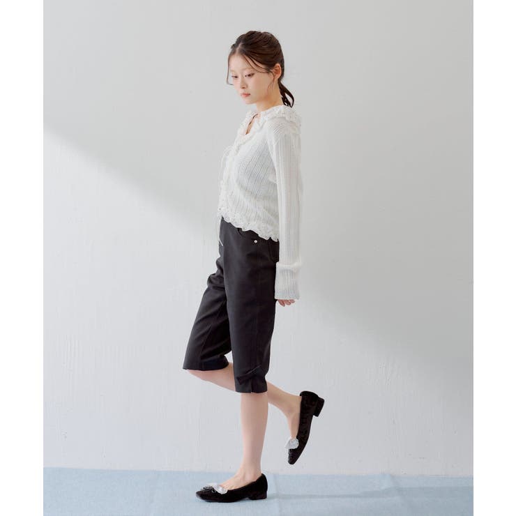 【Chico】リボン取り外しサイドスリットカプリPT | PAL GROUP OUTLET | 詳細画像4 