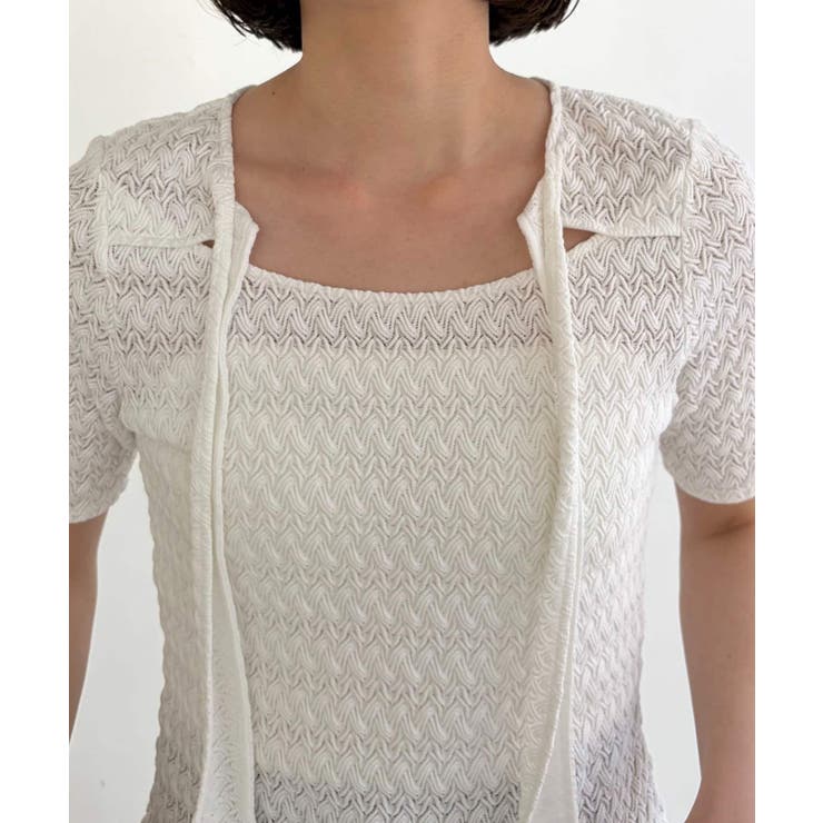 【CAPRICIEUX LE'MAGE】レースノット5分袖トップス | PAL GROUP OUTLET | 詳細画像23 