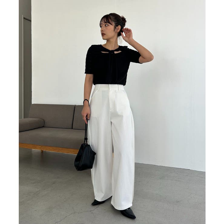 【CAPRICIEUX LE'MAGE】レースノット5分袖トップス | PAL GROUP OUTLET | 詳細画像10 