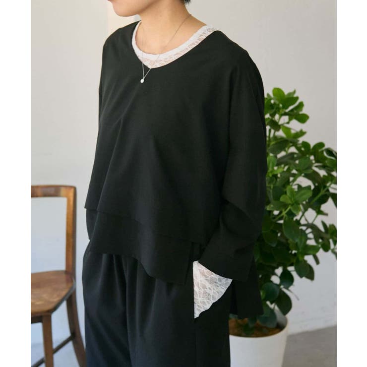 BK | 【ear PAPILLONNER】オフィスイージートップス【SUM1 STYLE… | PAL GROUP OUTLET