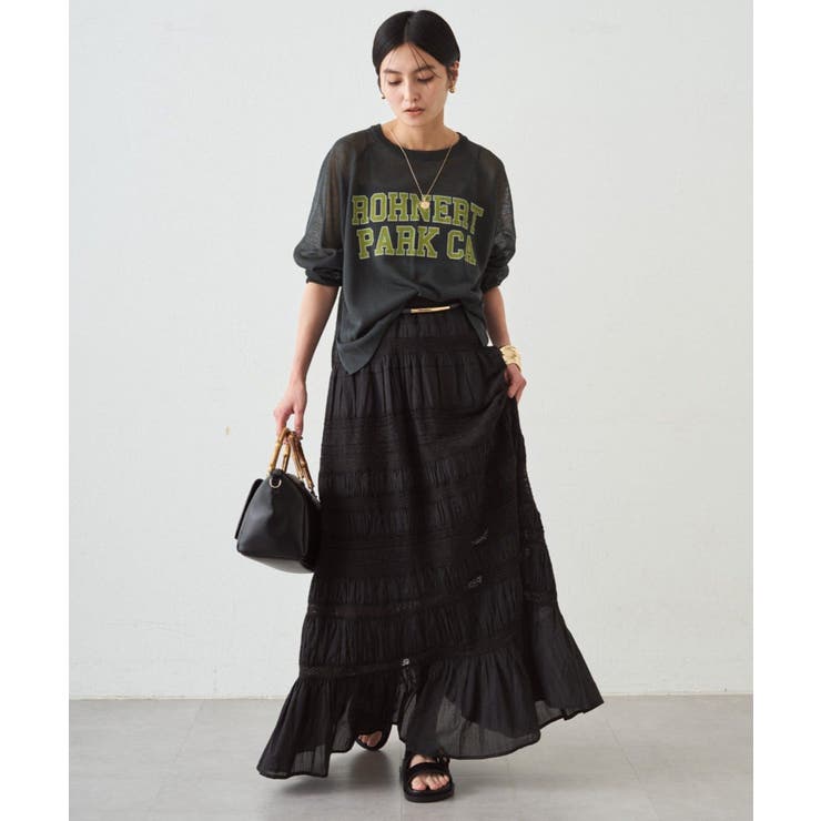 【Loungedress】【INDIA】ギャザーティアードレースSK | PAL GROUP OUTLET | 詳細画像9 
