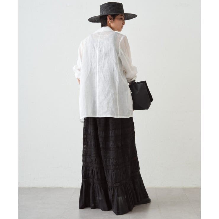 【Loungedress】【INDIA】ギャザーティアードレースSK | PAL GROUP OUTLET | 詳細画像5 
