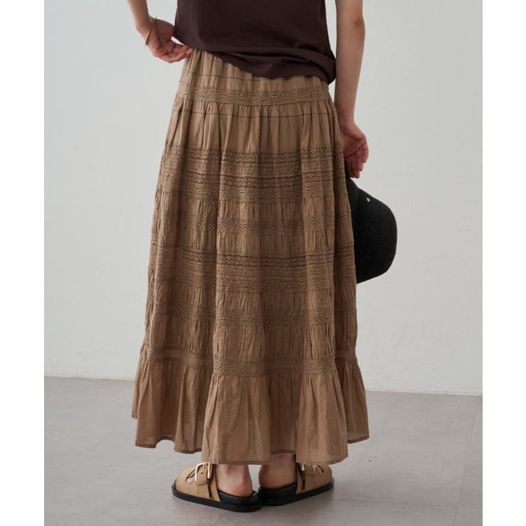 【Loungedress】【INDIA】ギャザーティアードレースSK | PAL GROUP OUTLET | 詳細画像19 