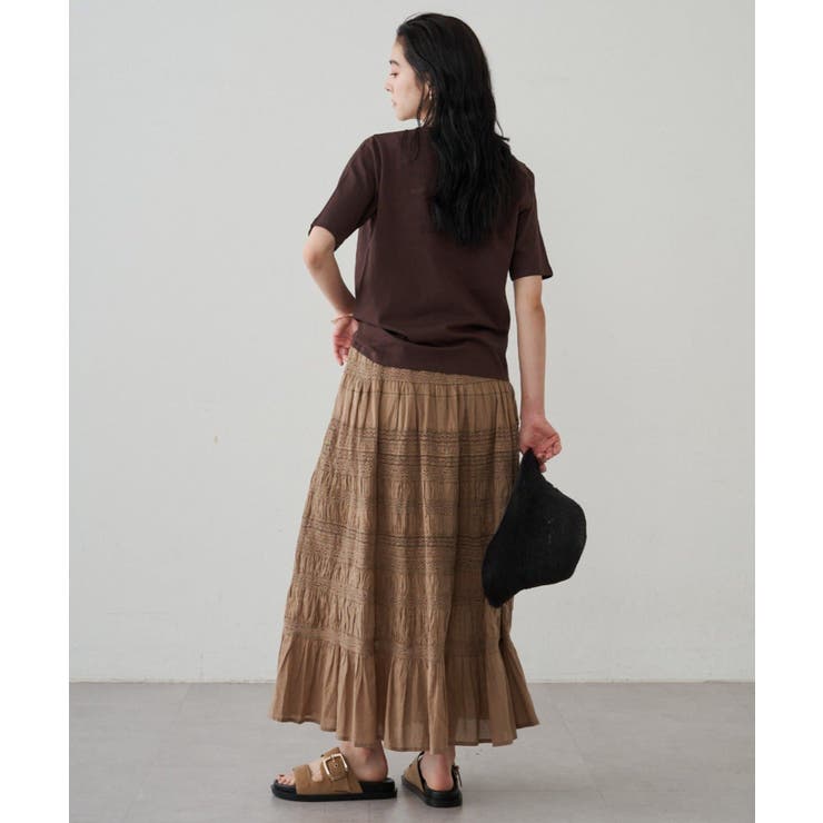 【Loungedress】【INDIA】ギャザーティアードレースSK | PAL GROUP OUTLET | 詳細画像14 
