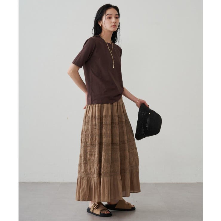 【Loungedress】【INDIA】ギャザーティアードレースSK | PAL GROUP OUTLET | 詳細画像15 