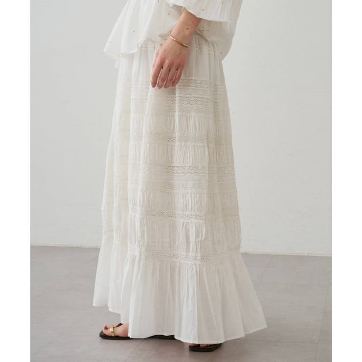 【Loungedress】【INDIA】ギャザーティアードレースSK | PAL GROUP OUTLET | 詳細画像29 