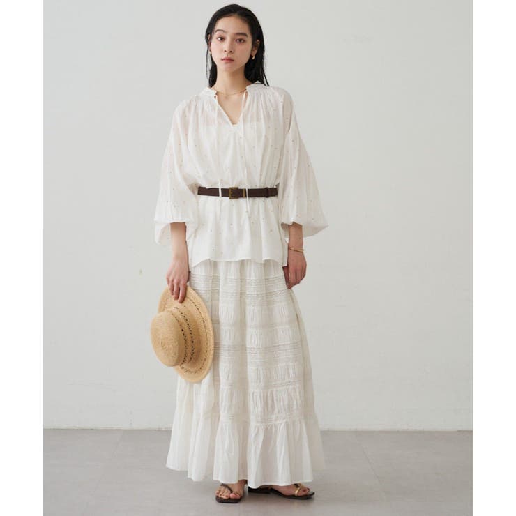【Loungedress】【INDIA】ギャザーティアードレースSK | PAL GROUP OUTLET | 詳細画像21 