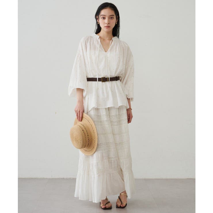【Loungedress】【INDIA】ギャザーティアードレースSK | PAL GROUP OUTLET | 詳細画像22 