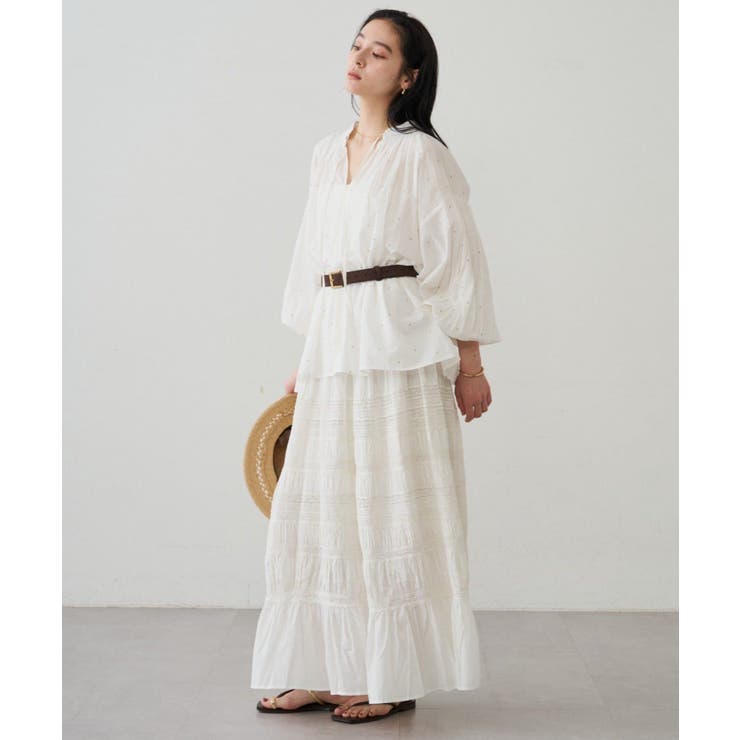 【Loungedress】【INDIA】ギャザーティアードレースSK | PAL GROUP OUTLET | 詳細画像23 