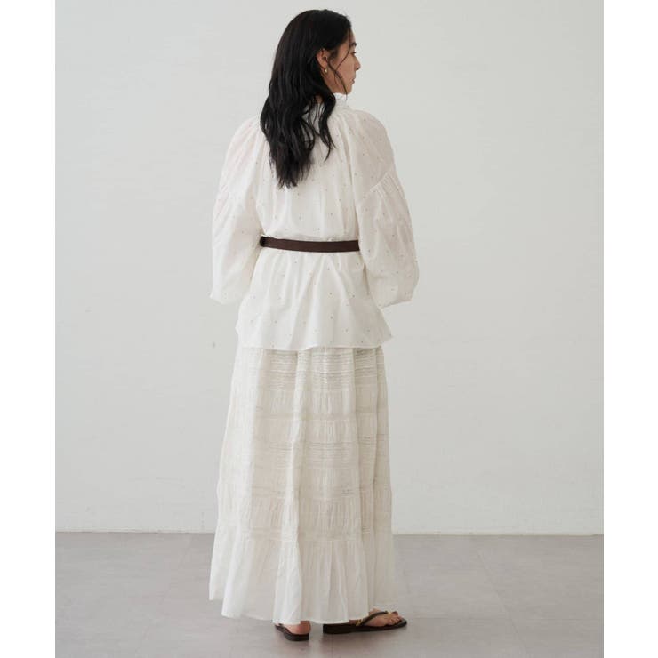【Loungedress】【INDIA】ギャザーティアードレースSK | PAL GROUP OUTLET | 詳細画像24 