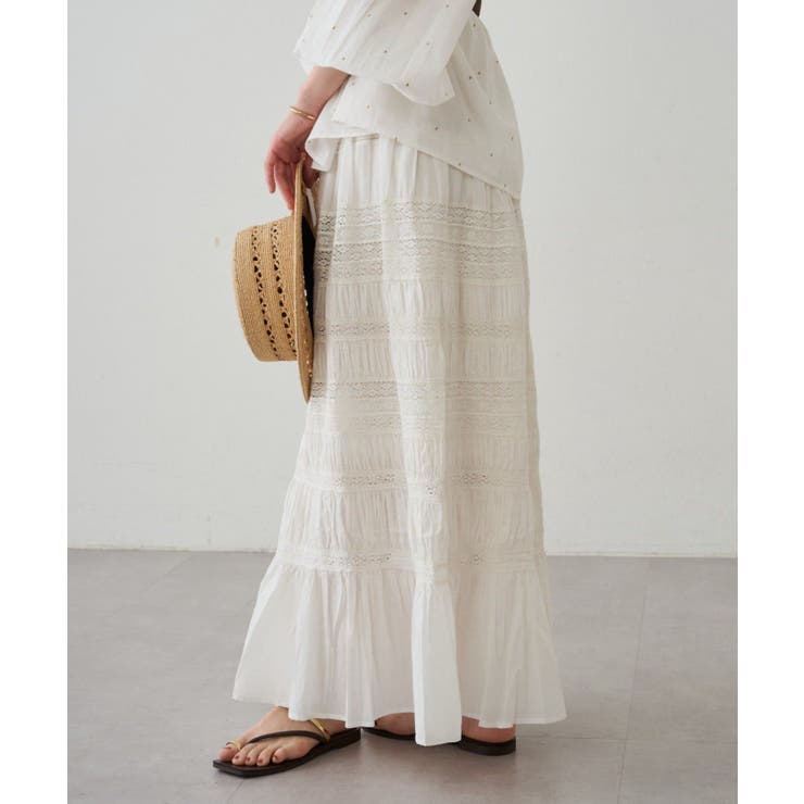 【Loungedress】【INDIA】ギャザーティアードレースSK | PAL GROUP OUTLET | 詳細画像27 